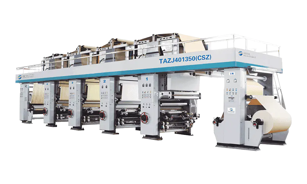 TAZJ401350(CSZ)(JSZ) 4-Foot Medium-High Speed MLS-Type Gravure Printing Machine for Engineered Wood Decorative Paper